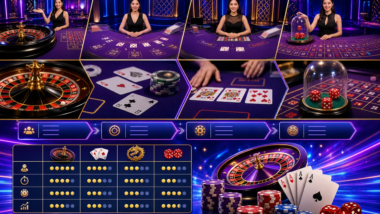 Chọn góc nhìn dễ theo dõi: so sánh góc quay game trực tiếp trên hubet