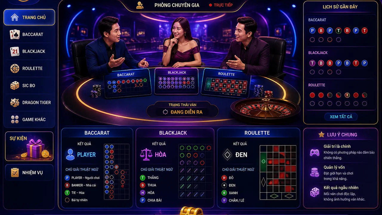Góc nhìn chuyên gia: cách đọc bảng kết quả game bài trực tiếp trên Hubet